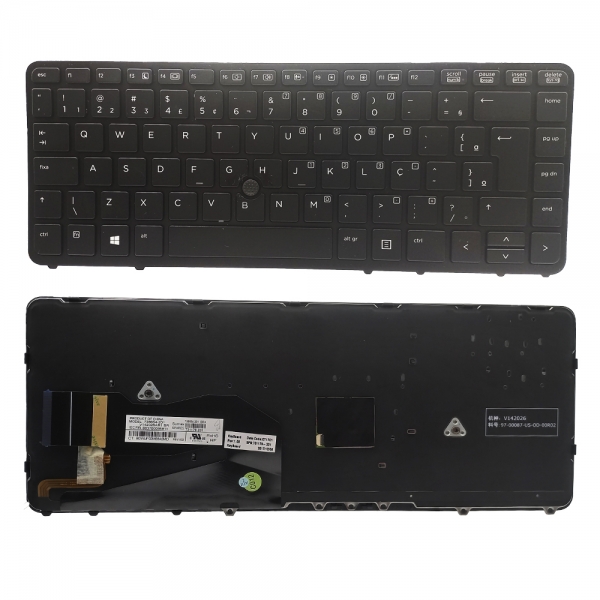 Teclado para Hp Elitebook 740 745 750 755 840 Serie G1 G2