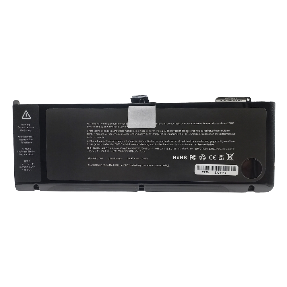 Bateria para Apple Macbook Pro 15 A1286 A1382 10.95V 77.5Wh 2011/12