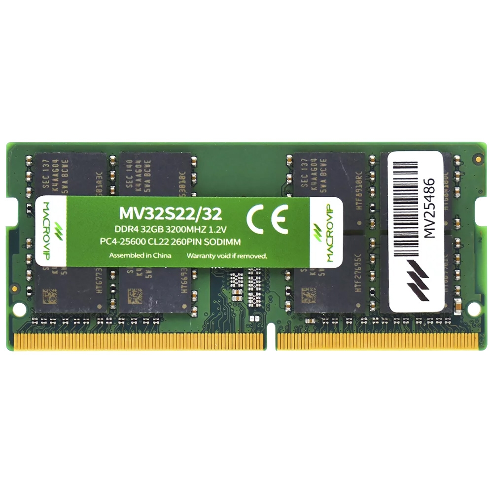 Memória Macrovip 16Gb MV32S22/16 DDR4 3200Mhz SODIMM 1.2V